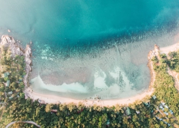 Aerial View of a Coastal Area