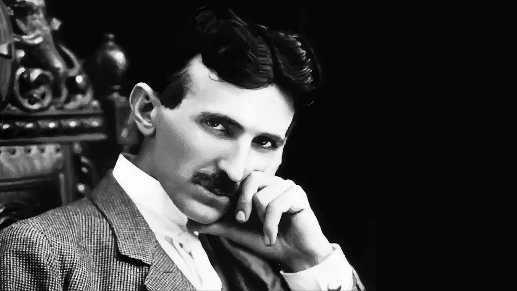 Nikola Tesla Black and White Image