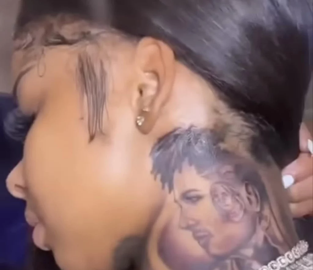 Chrisean tattoed blueface on her neck