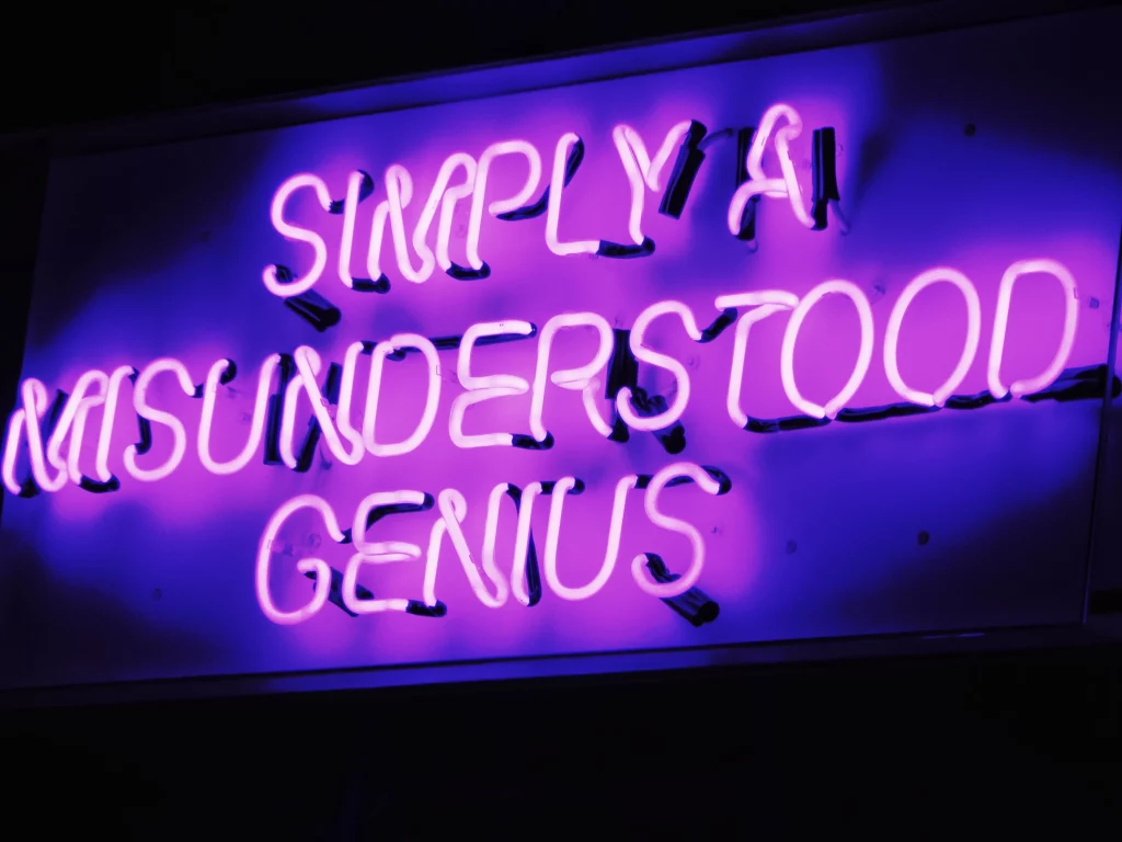 misunderstood Genius neon board 