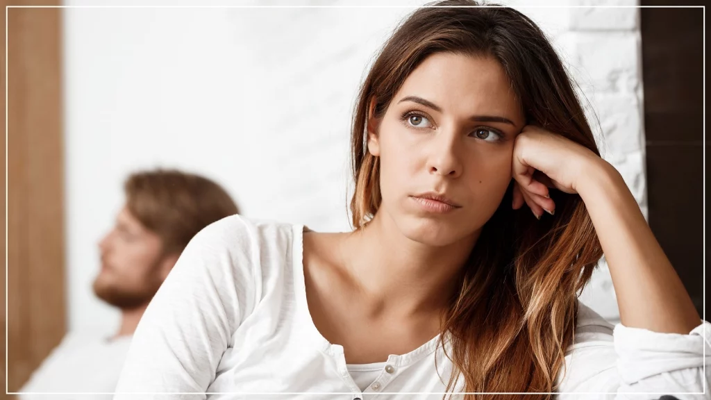 Woman sitting alone thinking