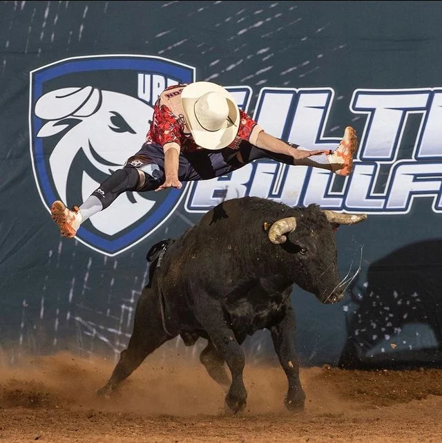 J.B Mauney on a bull