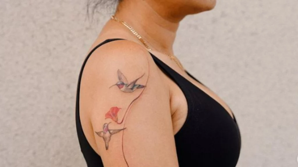 Birds on shoulder tattoo