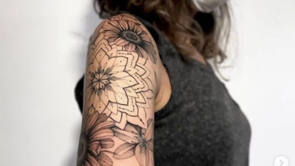 Mandala design on shoulder