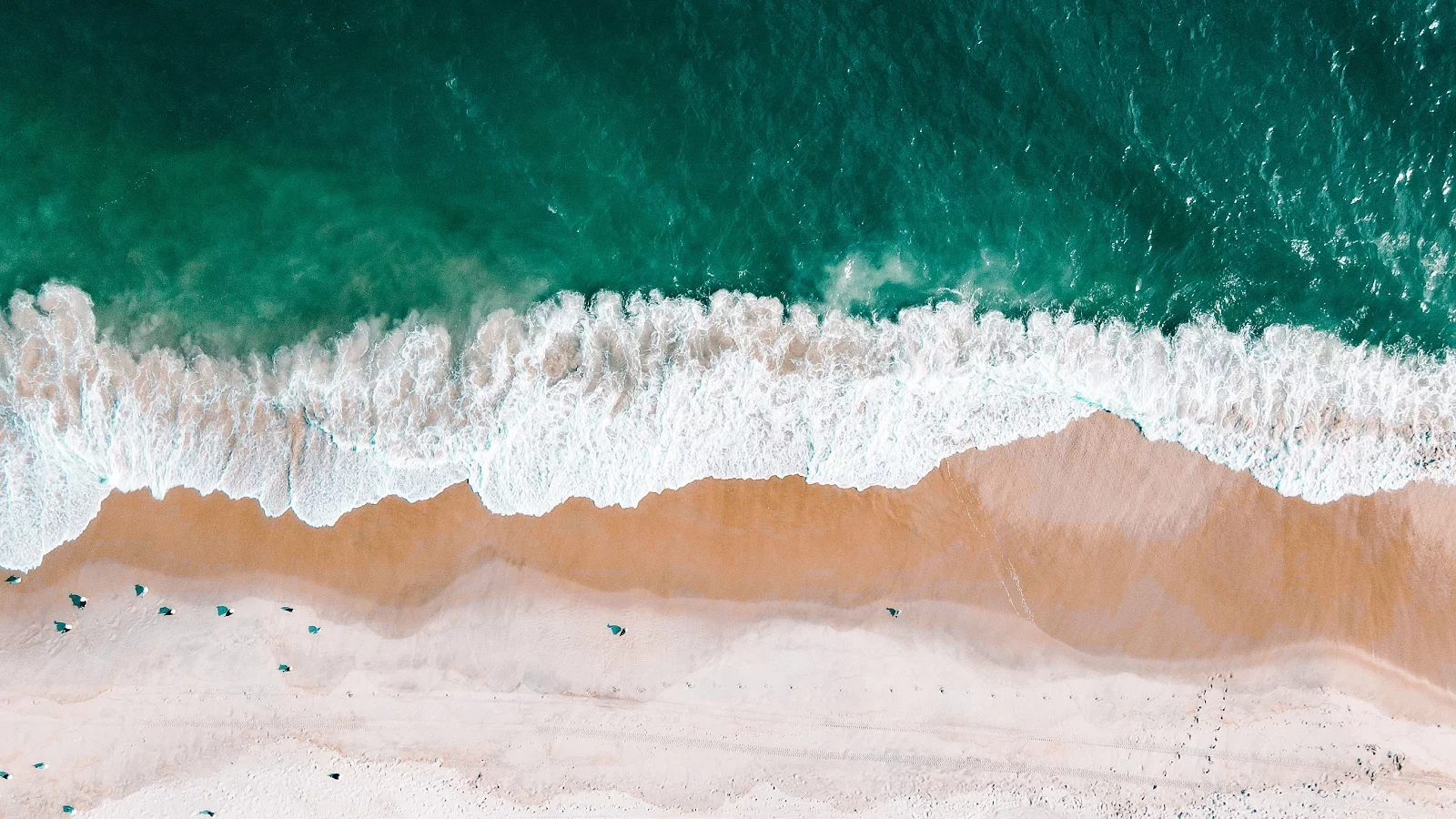 An aerial view of the Jones Beach. 