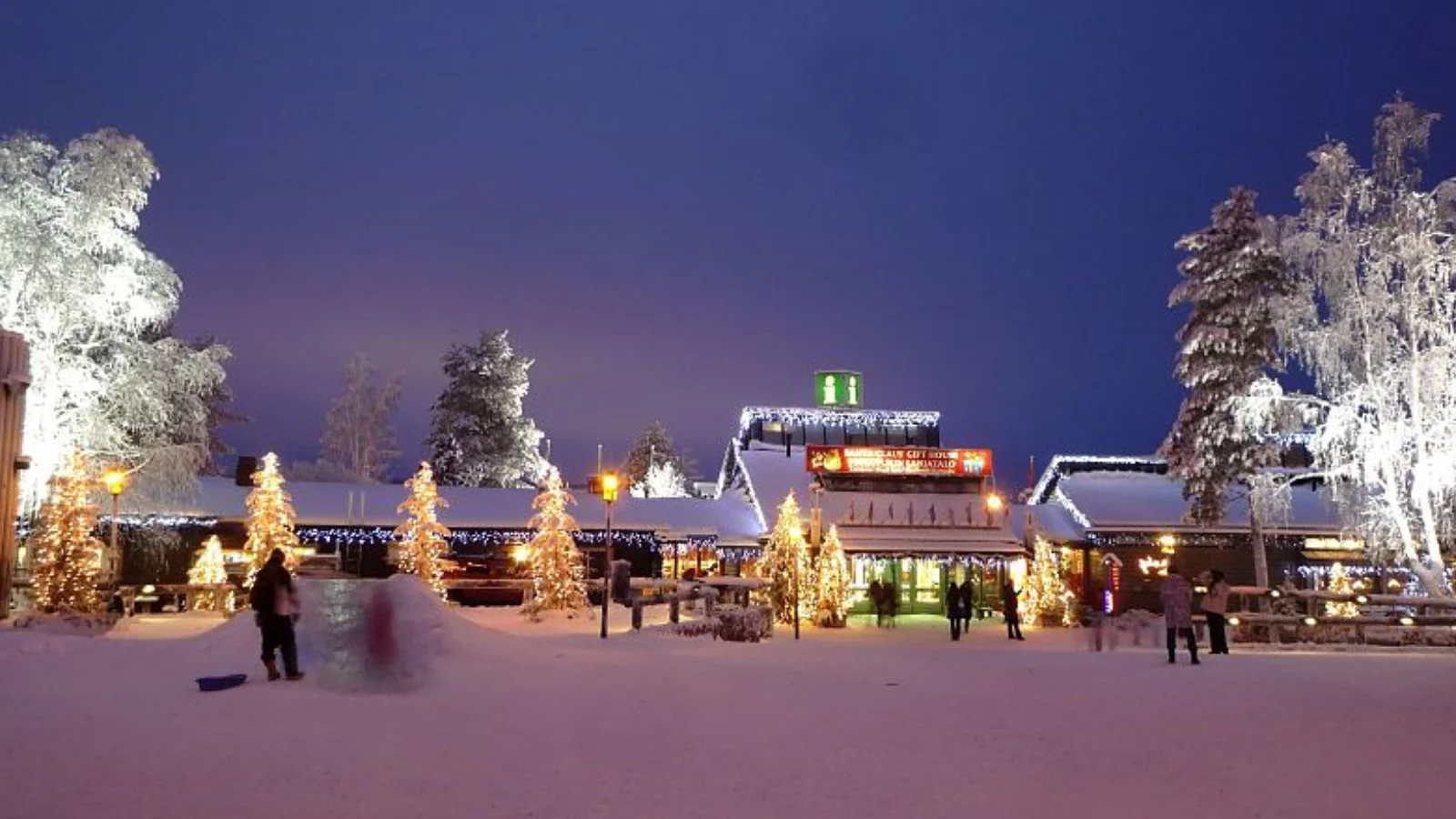 Lapland filled with snow on Christmas. 