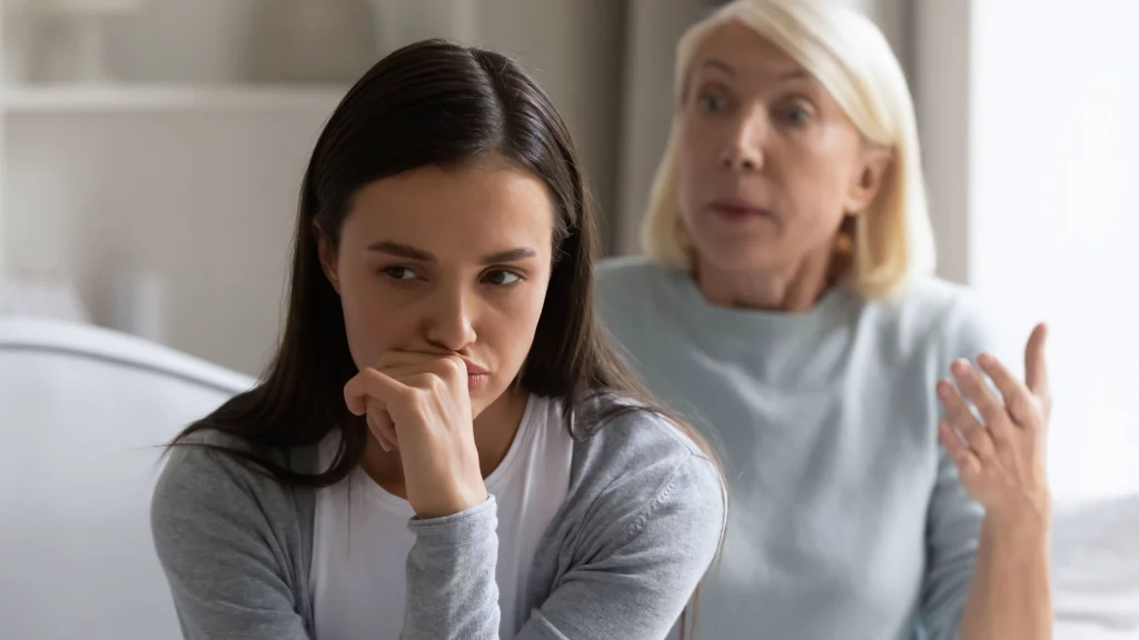 two women in an argument