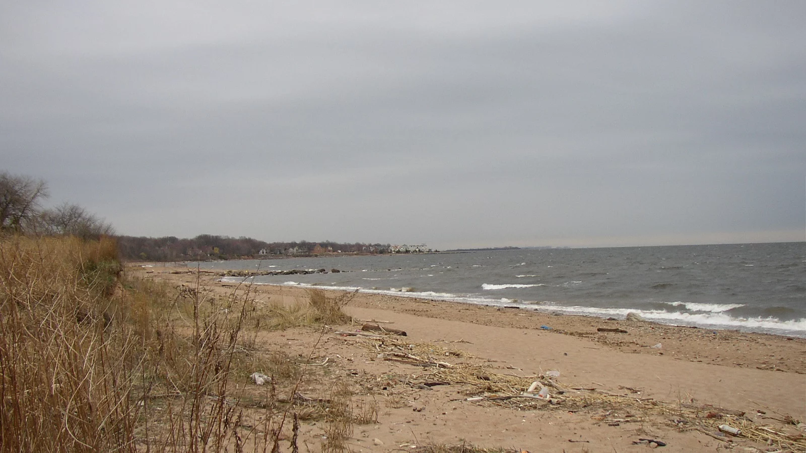 The calm and secluded Wolfe's Pond beach. 