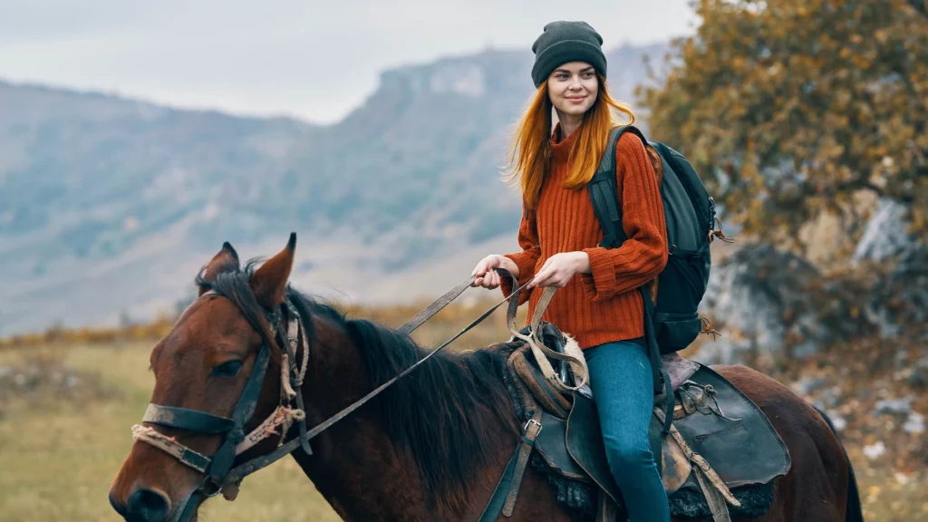 Cowgirl with red top