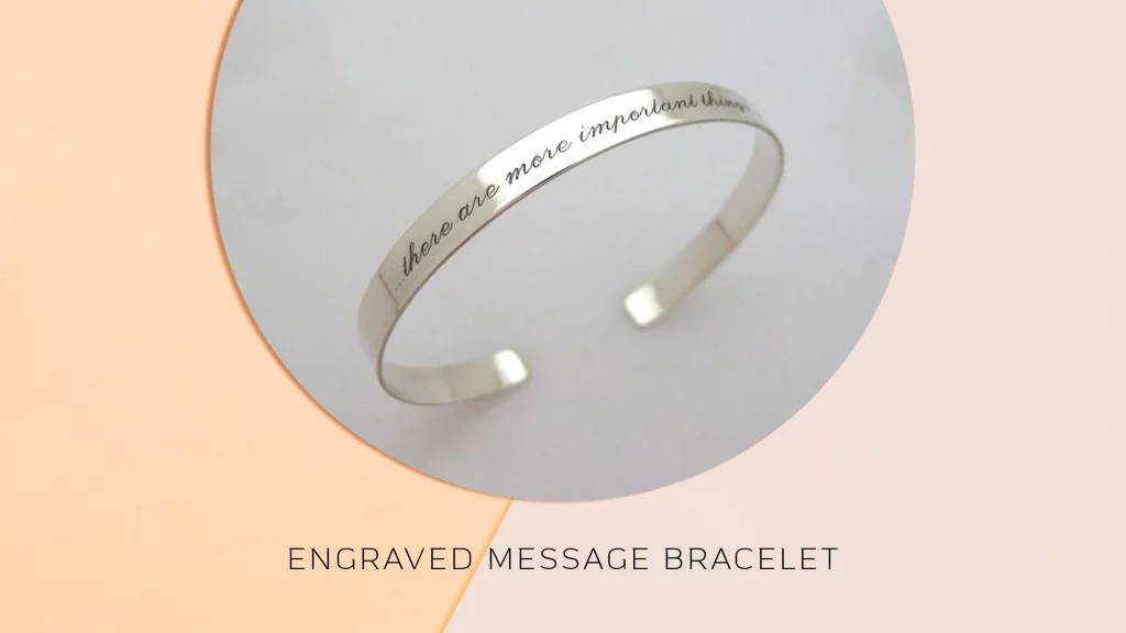 engraved message bracelet
