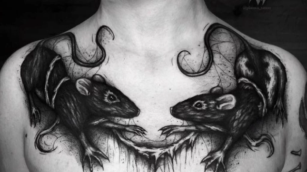 Gothic Rat Tattoo
