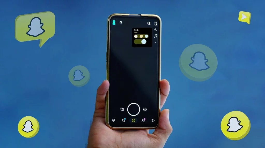 snapchat on a phone display
