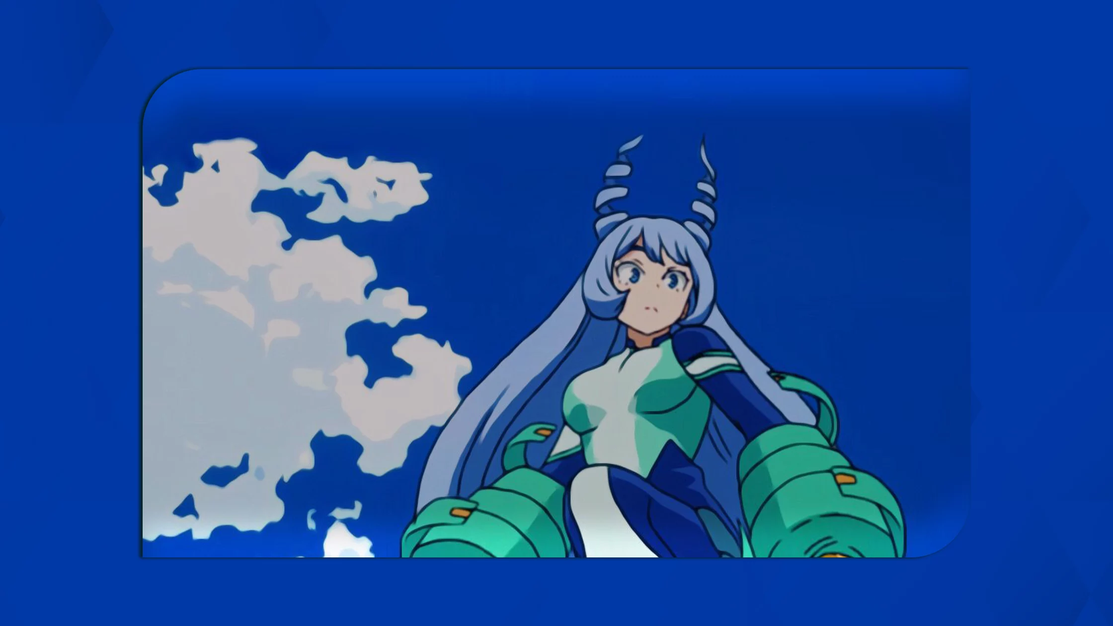 Nejire ready to fight with tails on her head. 