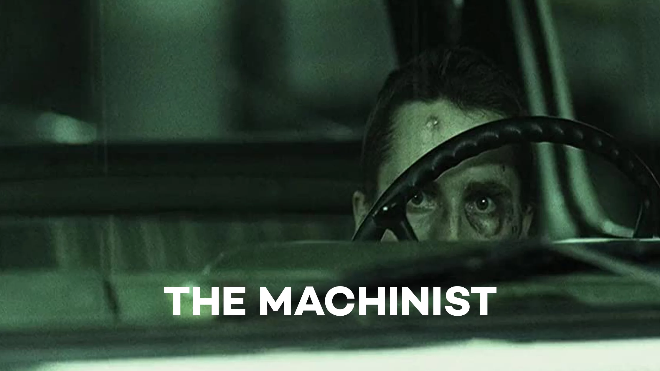 A still from the movie The Machinist where a person is hiding. 