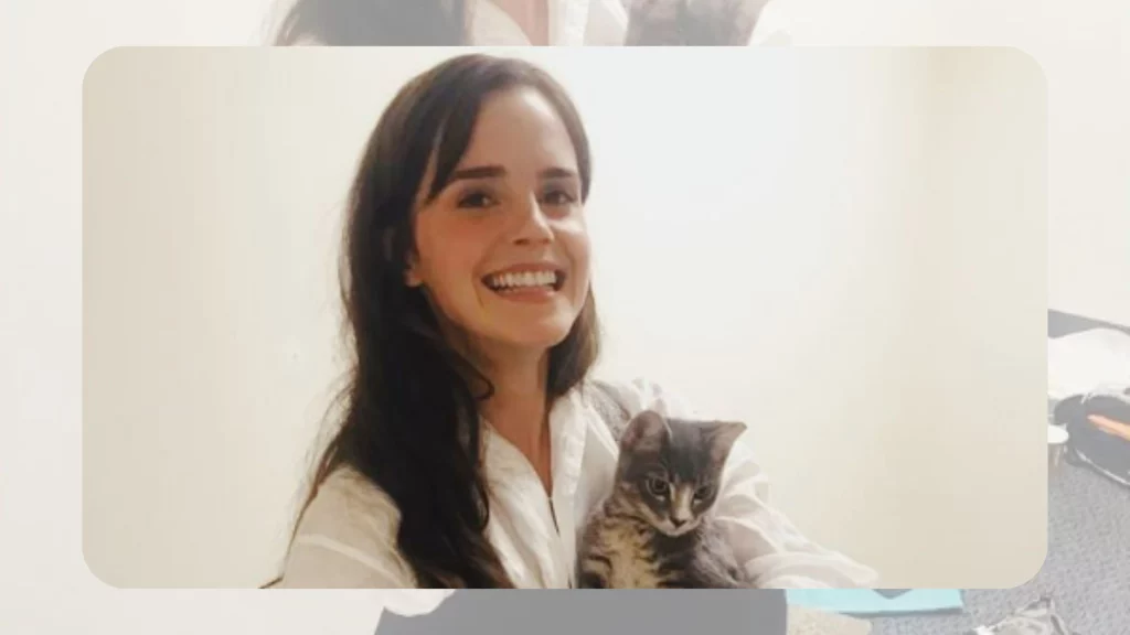 Emma Watson with cat