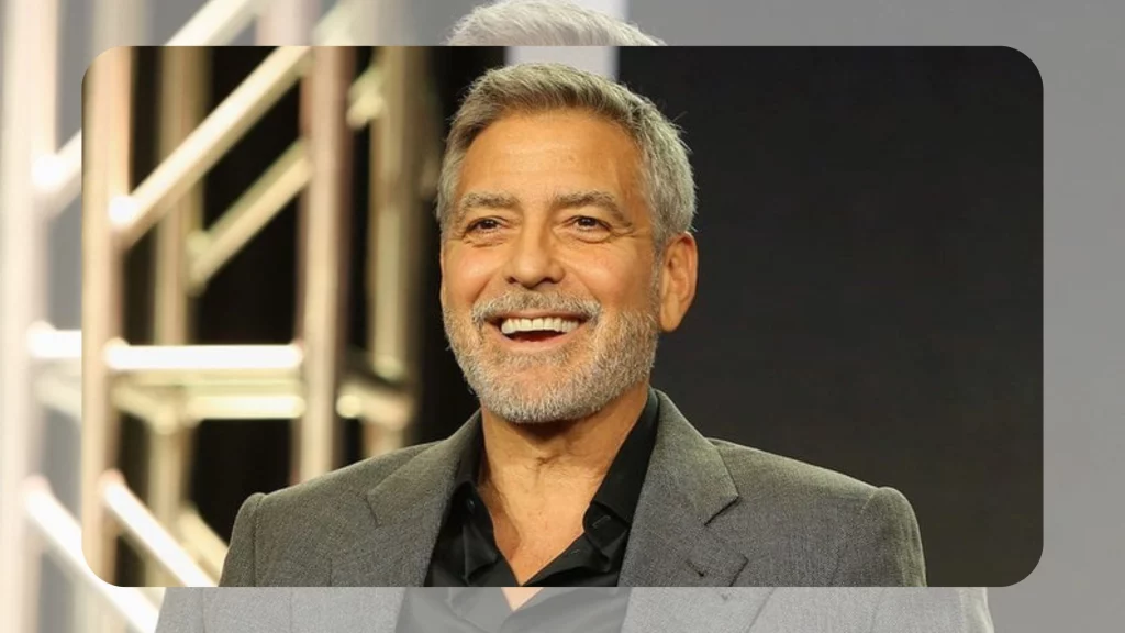 George Clooney in grey suit