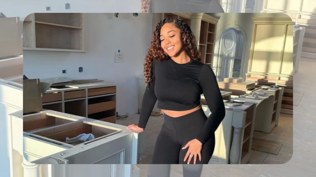 Jordyn Woods in black top