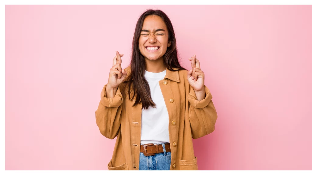 a girl smiling 